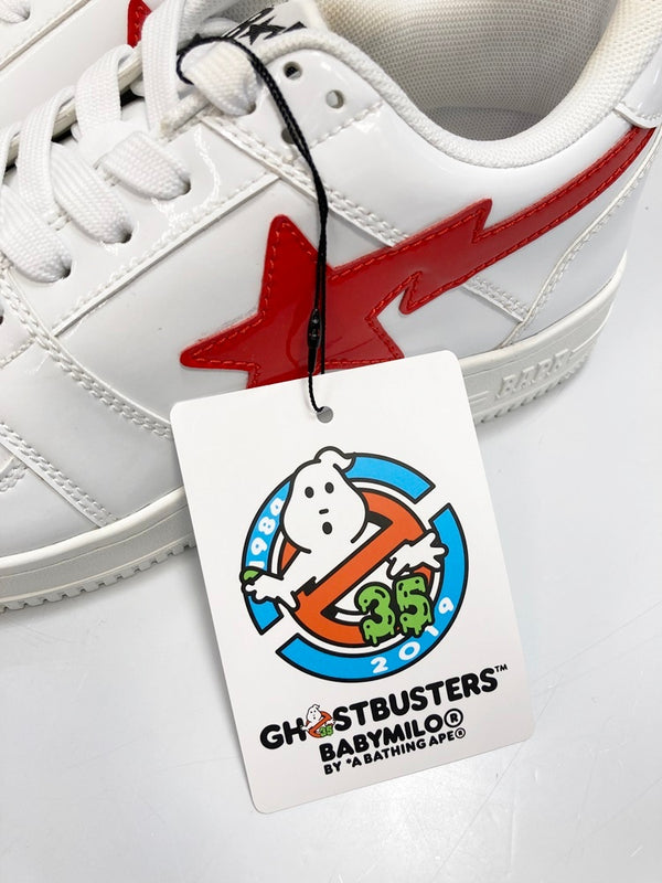 ア ベイシング エイプ A BATHING APE BAPESTA LOW WHITE RED Ghostbusters ベイプスタ ゴーストバスターズ 白 2F23191914 メンズ靴 スニーカー ホワイト 26cm 101-shoes1477