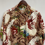 【曜日割引対象外】 サンサーフ SUN SURF "LOBSTERS MAKE UP THE FALL" 伊勢海老 アロハシャツ SS36841 半袖シャツ マルチカラー Lサイズ 201MT-3827 VB