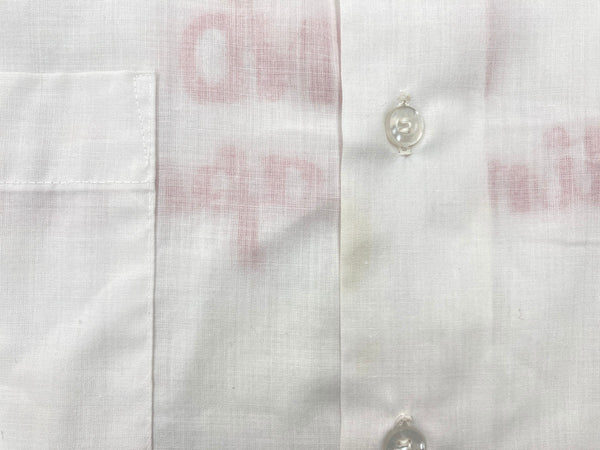 ヴィンテージ vintage 70's 70年代 Arrow BARD SHRINERS シュライナー フリーメイソン チェーンステッチ 白 サイズ17 半袖シャツ 刺繍 ホワイト 104MT-1720