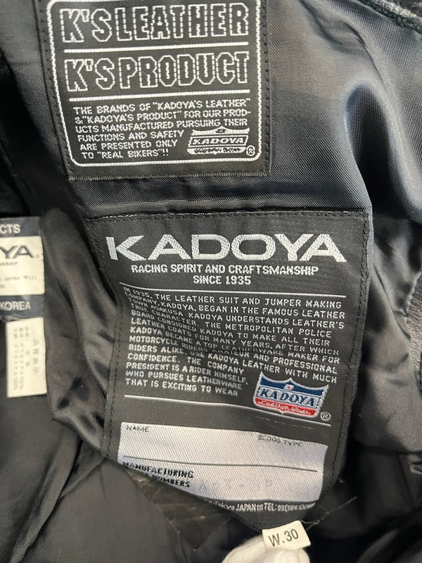 カドヤ KADOYA Leather pants 革パン レザーパンツ 黒  ボトムスその他 ブラック W30 101MB-657