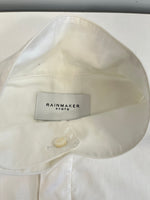 レインメーカー RAINMAKER KYOTO スタンドカラーシャツ コットンシャツ 白 日本製 RM171-054 サイズ44 長袖シャツ ホワイト 101MT-5436