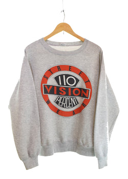 ヴィジョンストリートウェア VISION STREET WEAR 80s フロントロゴスウェット コピーライト1987年 80's 刺繍タグ スウェット グレー Lサイズ 103MT-3386
