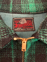 ヴィンテージ vintage 60’s~70's 60~70年代 JOHNSON WOOLEN MILLS ハンティング スポーツジャケット ブルゾン ブロックチェック TALON ZIP タロン - ジャケット グリーン フリーサイズ 101MT-3621