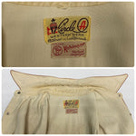 【曜日割引対象外】 ヴィンテージ vintage 40’s Circle A Western Wear Rayon Gabardine Shirt USA製 長袖シャツ ベージュ 201MT-4446 VB