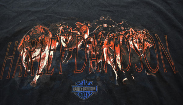 ハーレーダビッドソン HARLEY-DAVIDSON  2005年 EMBLEM エンブレム プリント Tシャツ 2XL 2XL Tシャツ ブラック 3Lサイズ 103MT-3019