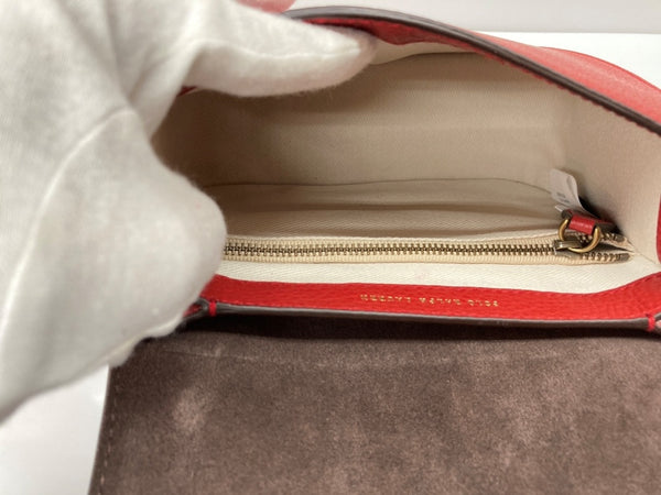 ラルフローレン RalphLauren POLO ポロ Pebbled Leather Lennox Bag ペブルドレザー レノックスバッグ スモール クロスボディ 斜め掛け RED 赤 バッグ レディースバッグ ショルダーバッグ・メッセンジャーバッグ ロゴ レッド 104B-61