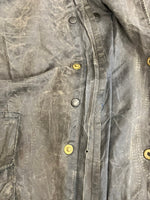 バブアー BARBOUR 90's 90年代 3ワラント BORDER ボーダー ワックス コットン オイルドジャケット コート VINTAGE ヴィンテージ A205 ジャケット ネイビー 101MT-5234