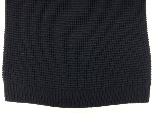 ディーゼル DIESEL K-RUSHIS SWEATER スウェット切替 セーター ニット ハトメ 長袖 黒 セーター 無地 ブラック Mサイズ 104MT-1603