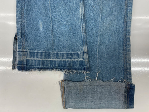 トーガ TOGA VIRILIS 21SS SIDE ZIP DENIM PANTS サイド ジップ デニム パンツ ジップフライ フレア ジーンズ インディゴ 青 無地 TV21-FF315 デニム ブルー サイズ46 104MB-396