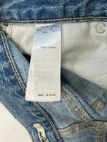 スロー バイ スライ THROW by SLY THROW J/W CURVE TUCKED PT ジャストウエスト カーブ タックド パンツ デニム ブルー 1 101LB-23