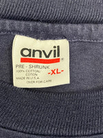 ヴィンテージ vintage 90's 90年代 anvil LADY DEATH SHI WILLIAM TUCCI アメコミ 漫画 アートT XL Tシャツ ネイビー LLサイズ 101MT-4220