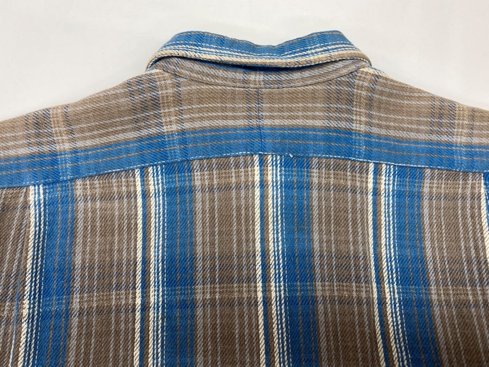 【希少】RRL ネルシャツ 三ツ星 初期タグ 90s チェック S 猫目ボタン ダブルアールエル RRL 90s 三ツ星タグ ヘビーネルシャツ SHIRT