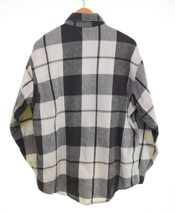 ビックマック BIG MAC × セントジョンズベイ St John's Bay Flannel フランネル ネル シャツ 80's 80年代 80s ホワイト × ブラック 長袖シャツ ホワイト Lサイズ 103MT-2941