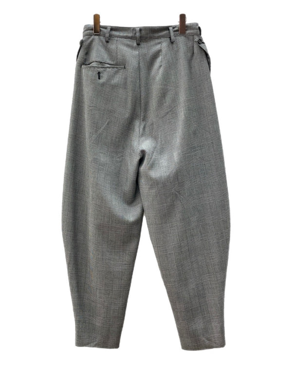 ソウシオオツキ SOSHIOTSUKI 19AW NICKER BOCKERS ワイド パンツ バルーン ニッカーボッカーズ タック ボタンフライ パンツ 灰 チェック S19AWPT01 ボトムスその他 グレー サイズ 44 104MB-277