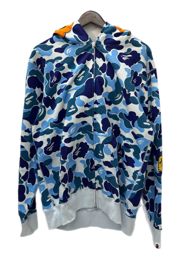 ア ベイシング エイプ A BATHING APE ABC CAMO TIGER FULL ZIP HOODIE 1K80-115-003 パーカ ブルー XLサイズ 201MT-2851