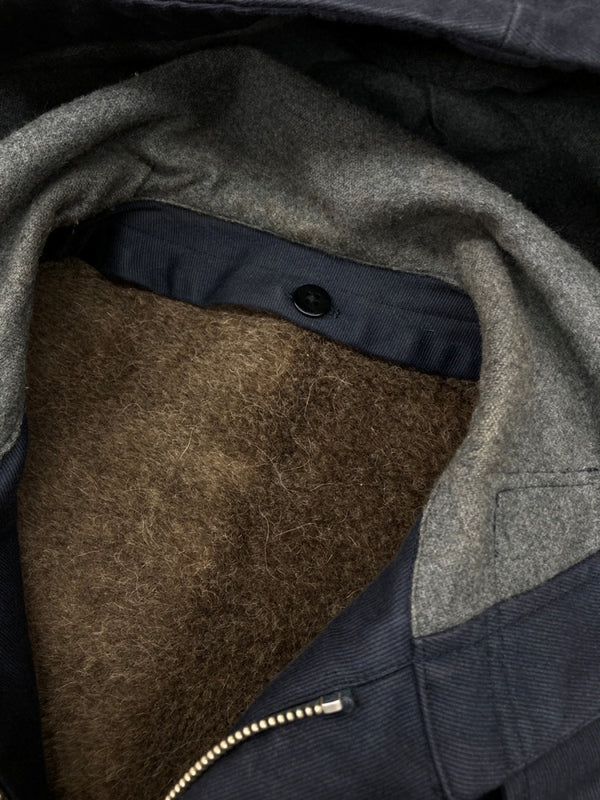 ジェラード JELADO DUFFLE VEST ダッフル ベスト デッキコード ジップアップ フード アウター 紺 CT03502 ベスト 無地 ネイビー Mサイズ 104MT-1664