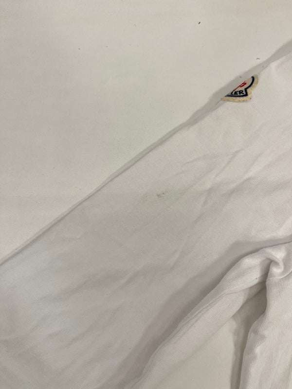 モンクレール MONCLER LUNGA LS T-SHIRT メッシュ切り替え 白 C-SCOM-20-40419 ロンT ホワイト Sサイズ 101MT-5115