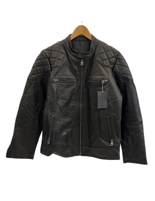 ガブリエルパリ GABRIEL PARIS レザージャケット ライダースジャケット シングルライダース 黒 L ジャケット ブラック 101MT-5228