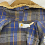 【曜日割引対象外】 カーハート Carhartt アクティブジャケット パーカー 裏地チェック ダック ジャケット ベージュ 201MT-4467 VB