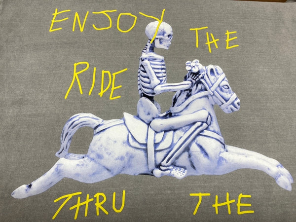 ネイバーフッド NEIGHBORHOOD × カクタスジャック Cactus Jack カルーセル CAROUSEL TEE 半袖 カットソー クルーネック コットン サイドロゴ GRAY 灰色 Tシャツ プリント グレー XLサイズ 104MT-1803