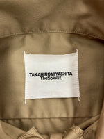 タカヒロミヤシタザソロイスト TAKAHIROMIYASHITATheSoloist. × Charles Peterson × Dickies WORK SHIRT ワーク シャツ ボタン パッチワーク 長袖 薄茶 sds.0001 ジャケット 総柄 ベージュ Mサイズ 104MT-1639
