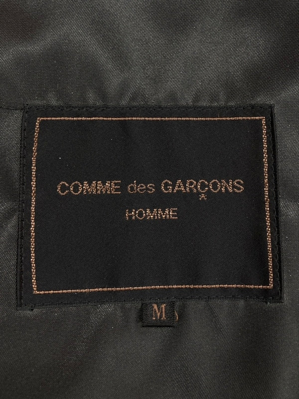 コムデギャルソン COMME des GARCONS HOMME BLACK NYLON LONG COAT ナイロン ロング コート チェスター ボタン アウター ジャケット 黒 HC-10001M ジャケット 無地 ブラック Mサイズ 104MT-1556
