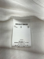 ゴッドセレクショントリプルエックス GOD SELECTION XXX × コニックス conix コラボ T-SHIRT アートワーク 半袖 カットソー クルーネック WHITE 白 Tシャツ プリント ホワイト Mサイズ 104MT-545