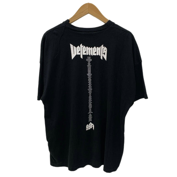 ヴェトモン VETEMENTS 再構築 STAFFTee WSS17HA8 Tシャツ ブラック Sサイズ 201MT-3957