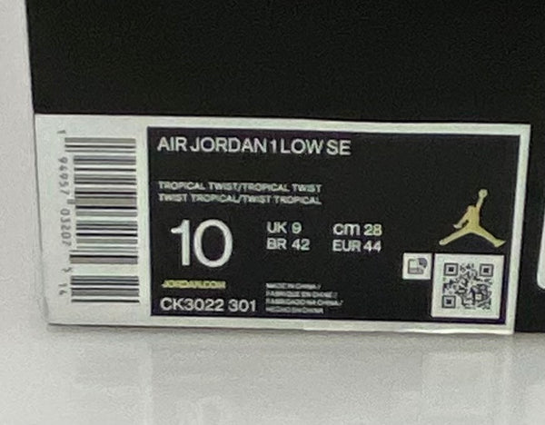 ナイキ NIKE  エアジョーダン1 ロー "トロピカルツイスト" Air Jordan 1 Low "Tropical Twist" CK3022-301 メンズ靴 スニーカー ロゴ ブルー 28cm 201-shoes858