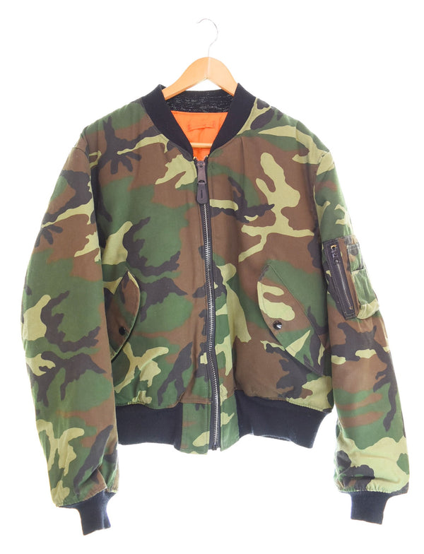 コリンス CORINTH MFG.CO  90s USA製 ウッドランドカモ  MA-1 フライトジャケット MA-1-1500 ジャケット マルチカラー Lサイズ 103MT-2426