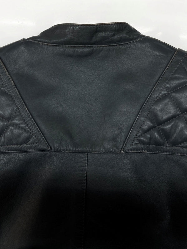 ルイスレザー Lewis Leathers MONZA モンザ DOUBLE RIDERS JACKET ダブル ライダース ジャケット ジップアップ バイカー アウター 紺 ジャケット ロゴ ネイビー 104MT-2225