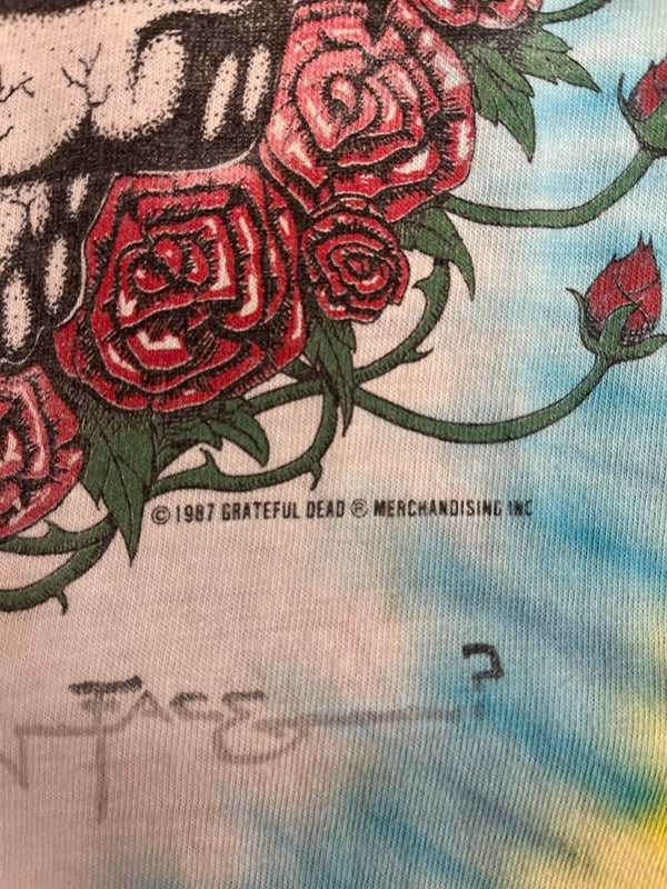 バンド band 80s 80’s Grateful Dead グレイトフル・デッド タイダイ USA製 アメリカ製 vintage ヴィンテージ Tシャツ マルチカラー Lサイズ 101MT-4320