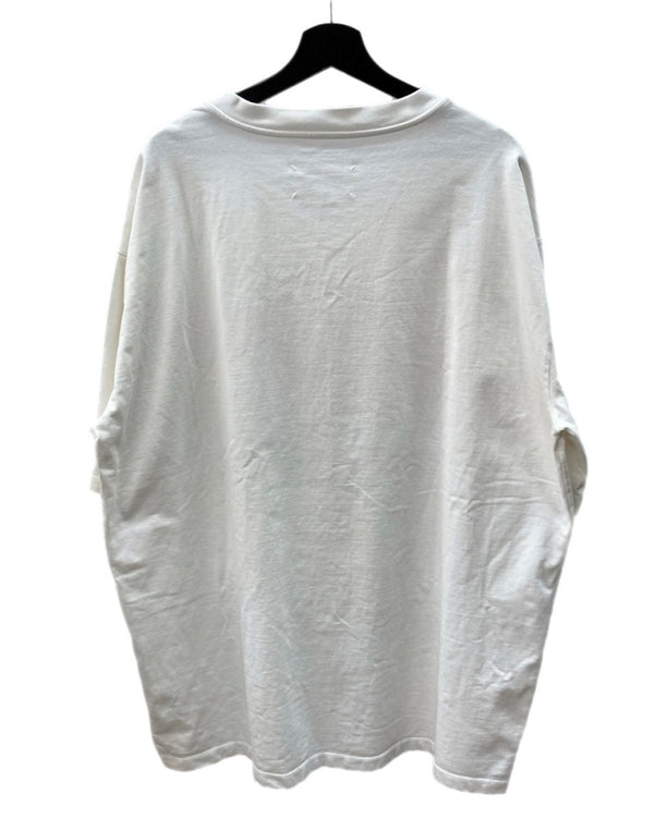 メゾンマルジェラ Maison Margiela カレンダーロゴ テーピング プリント Tシャツ オーバーサイズ 白 S50GC0568 size 52 Tシャツ プリント ホワイト 104MT-1560