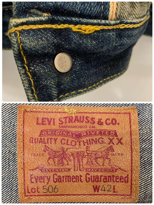 【曜日割引対象外】 リーバイス Levi's 90's 99年製 71506-XX S506XX 大戦モデル 1st J22刻印 日本製 ジャケット 42サイズ 201MT-3075 VB