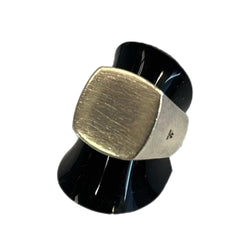 トムウッド TOMWOOD Cushion Satin クッションリング スクエア シルバー 10号 メンズジュエリー・アクセサリー 指輪・リング シルバー 101G-234