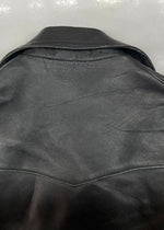 トリプルシックス 666 DOUBLE RIDERS JACKET ダブル ライダース ジャケット バイカー 革ジャン ロクロクロク ベルト 裏キルティング 黒 サイズ 30 ジャケット 無地 ブラック 104MT-1289
