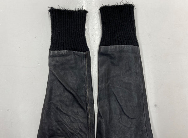 ジョルジオブラット Georgio Brato Sheep Leather Jacket シープ レザー ジャケット ラム 袖リブ ライダース バイカー アウター 黒 5222 サイズ 44 ジャケット 無地 ブラック 104MT-1294