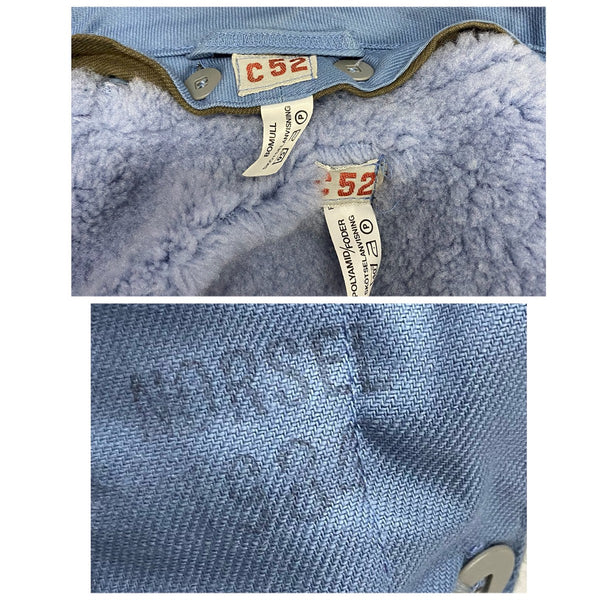 【曜日割引対象外】 ミリタリー MILITARY 80's スウェーデン軍 M59 ボアライナー付き コート ブルー C52サイズ 201MT-4658 VB