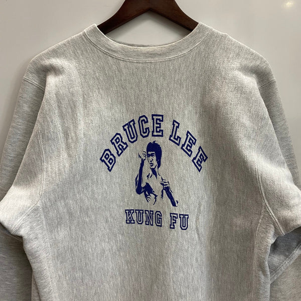 【曜日割引対象外】 チャンピオン Champion 90's BRUCE LEE REVERSE WEAVE スウェット グレー Lサイズ 201MT-4758 VB
