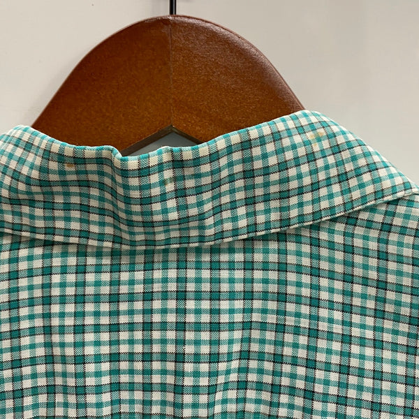 【曜日割引対象外】 ヴィンテージ vintage 50's~ Dunhill Cotton Check Shirts 長袖シャツ グリーン Mサイズ 201MT-4379 VB