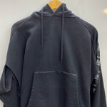 ヴェトモン VETEMENTS 18SS Tape Hoodie アシンメトリー パーカ ブラック Sサイズ 201MT-4023