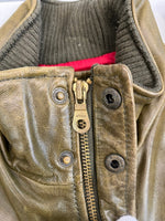 アヴィレックス AVIREX レザー フルジップ フライト ジャケット オリーブ 6181019 XL ジャケット カーキ LLサイズ 101MT-5092