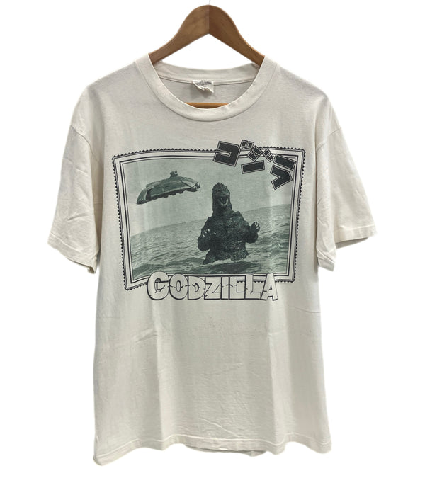 ヴィンテージ vintage 90's 90年代 CRONIES GODZILLA ゴジラ 映画 ムービーT MADE IN USA アメリカ製 Tシャツ ホワイト Lサイズ 101MT-4377