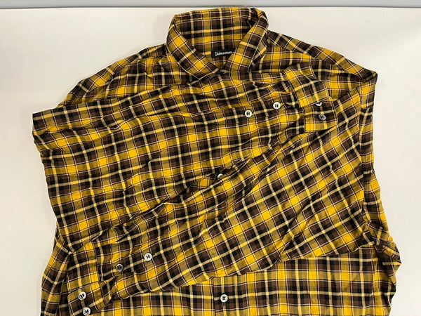 アンダーカバーイズム Undercoverism 切替チェック長袖シャツ 黄 UI1B4401 サイズ4 長袖シャツ イエロー 101MT-4854