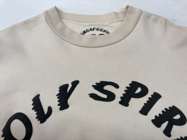 KANYE WEST カニエ ウェスト HOLY SPIRIT CREWNECK ホーリー スピリット クルーネック スウェット トレーナー  スウェット ロゴ ベージュ Mサイズ 104MT-1592