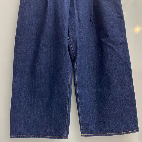 【曜日割引対象外】 リーバイス Levi's WIDE PLEAT CROP バギー ワイドパンツ blue tab デニム ブルー W32サイズ 201MB-856 VB