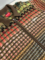 シュプリーム SUPREME 23SS Gradient Grid Zip Up Polo グラディエント グリッド ジップアップ ニット ポロ  半袖シャツ マルチカラー Lサイズ 101MT-4553