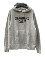 スタンダードカリフォルニア STANDARD CALIFORNIA LOGO PULLOVER HOODIE ロゴ プルオーバー フーディ パーカー スウェット プリント 灰 パーカ ロゴ グレー Mサイズ 104MT-1685