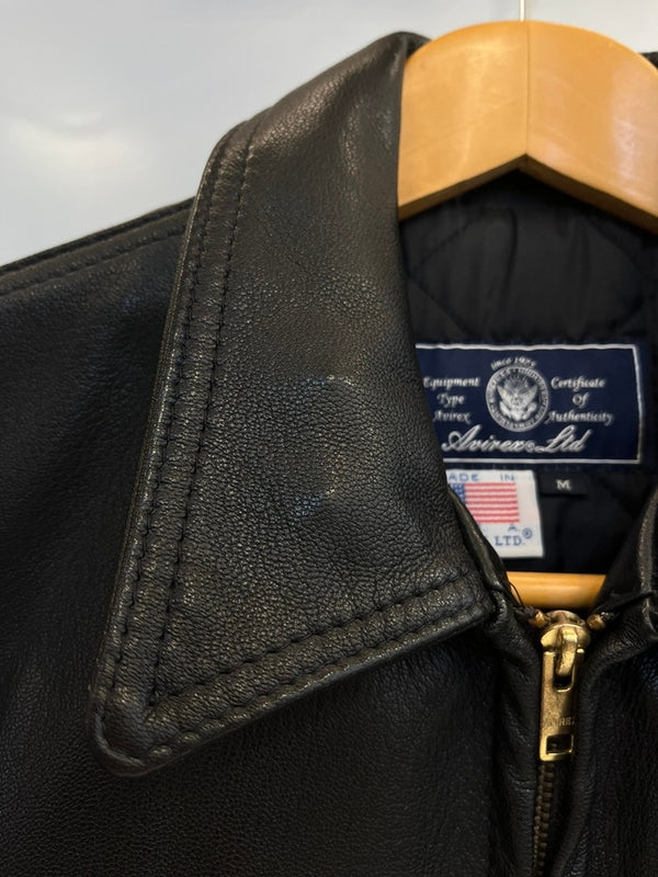アビレックス AVIREX アヴィレックス レザージャケット J-4LIGHT ゴートレザー 2191002 ジャケット ブラック Mサイズ 101MT-4485