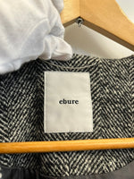エブール ebure ノーカラーツイードコート ウールコート 3010200173 コート グレー サイズ36 101LT-214
